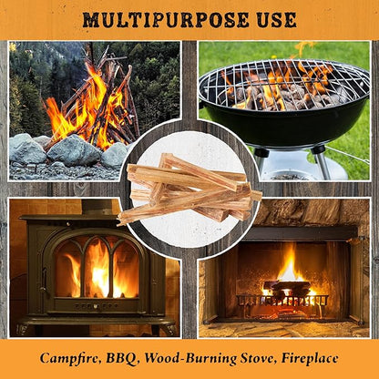 Fatwood Fire Starter Stick 10lb-Box-Indoor or Outdoor 100% All Natural Pine Fire Starter for Campfires,Fireplace,Firepit,Wood Stove,orBBQ Grill-Kindling Wood Firewood Lighter by Pure Garden(Pack of 2)