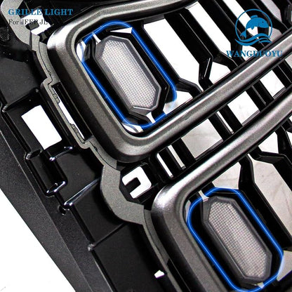 Grille LED Light Compatible with 2024-2025 Jeep Wrangler JL, Multi-Color Grille Light APP Control For Car Shows or Night Driving (7 Pcs Base trim) | Multi-Color Grille Light APP Control,7 Pcs Base Trim