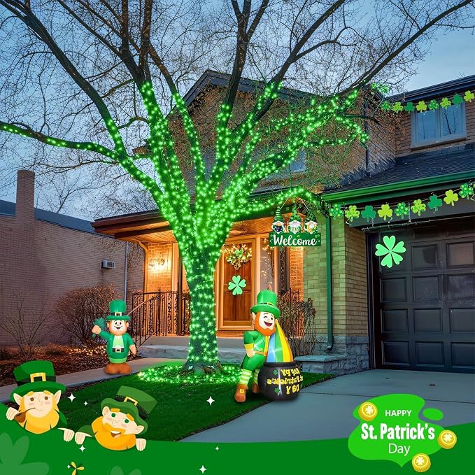 JMEXSUSS 132ft 400 LED Green Christmas Lights Indoor Outdoor Plug in | Green Halloween String Lights Plug in with Remote Clear Wire for Room Garden Patio Outside Party Xmas Tree Decor
