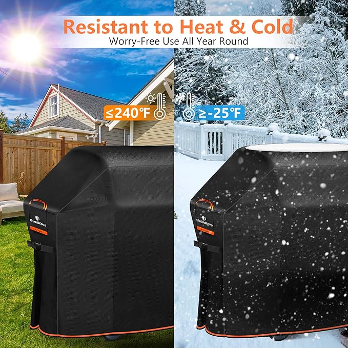 [Upgraded 1000D Heavy Duty Fabric] 70" Grill Cover for Outdoor Grill, Waterproof, Tear & Fade Resistant BBQ Cover with Buckle, Gas Grill Cover for 5-6 Burner Weber Char-Broil Nexgrill Kenmore Grill