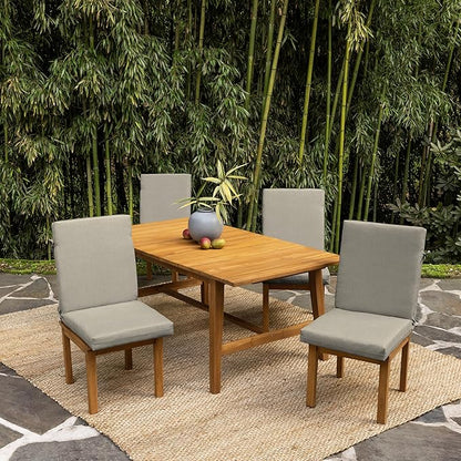 Arden 4-Pack earthFIBER Outdoor Patio Dining Chair Cushion, 20x44, Rain-Proof Seat Pad, Fade-Resistant Outdoor Cushion Sandbar Taupe Texture