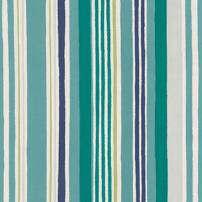 Arden 4-Pack Outdoor Patio Dining Chair Cushion, 20x44, Rain-Proof Seat Pad, Fade-Resistant Outdoor Cushion Teal Cobalt Stripe