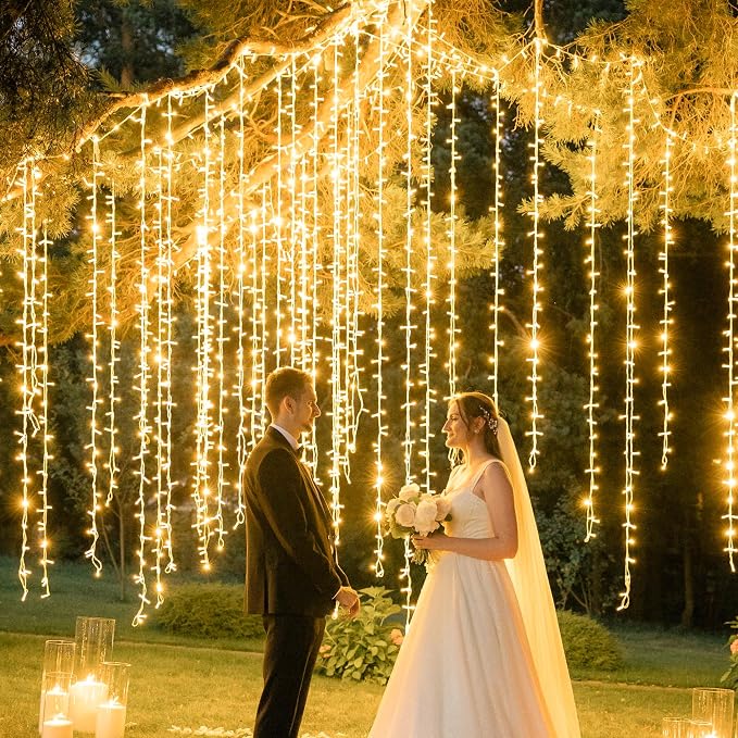 Warm White Christmas String Lights, 33FT 100 LED Fairy Lights Indoor | 8 Modes with Memory, Connectable, IP65 Waterproof, Transparent Wire, Up to 5 Sets, Widely use for Classroom, Bedroom, dorm