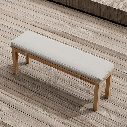 FansaFurn Outdoor Patio Bench, Metal Aluminum Outdoor Bench with Waterproof Cushions, Outdoor Patio Furniture Seating for Porch, Balcony, Deck, Backyard, Brown