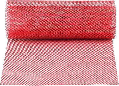 AggAuto Universal 40"x13" Car Grill Mesh 4x8mm Rhombic Hole Red | Aluminum Alloy Automotive Grille Insert Bumper, One of the Most Multifunctional Shape Grids 100x33cm