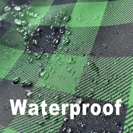 Gingham Tablecloth Fabric - Oblong 58x120 Water Resistant Irish Table Cloth for Indoor Use - Christmas Tabletop Cover Perfect for Birthday, Picnics, Gardens, and Saint Patricks Day
