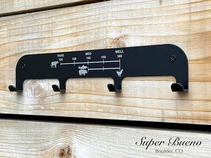 Grill Utensil Rack Tool Holder Organizer Storage Accessories, Fence, Wall, Barbecue, BBQ, Smoker, Griddle, Mount, Screw On
