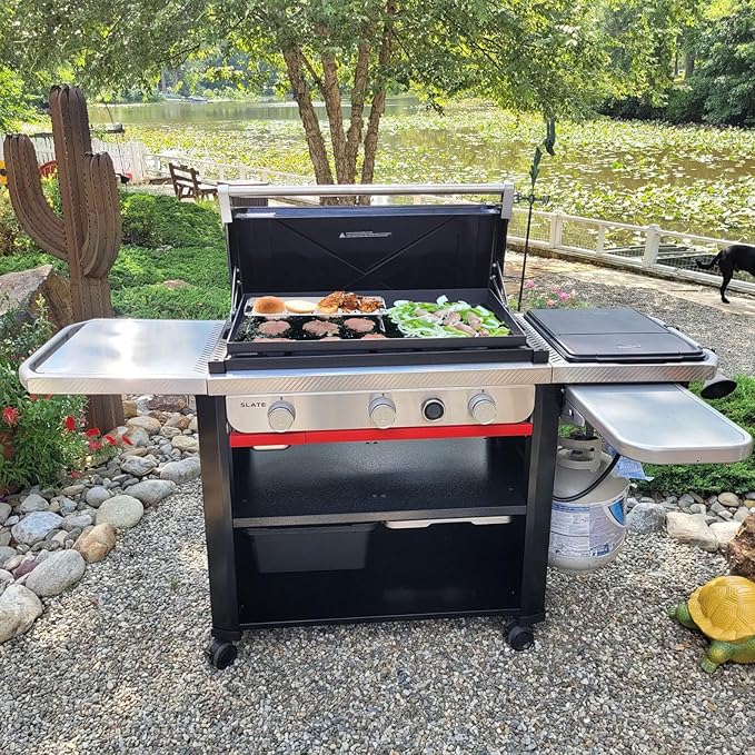 Griddle Warming Rack for Weber Slate 36 30 28 Inch Rust-Resistant Griddle, Stainless Steel Grill Warming Rack for Blackstone 17 22 28 36 Inch Charbroil Camp Chef and Most Flattop Griddle Accessories