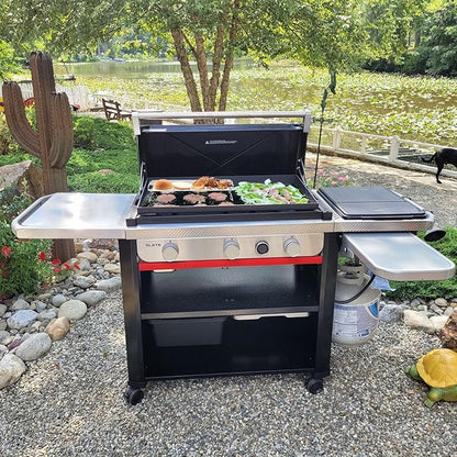 Griddle Warming Rack for Weber Slate 36 30 28 Inch Rust-Resistant Griddle, Stainless Steel Grill Warming Rack for Blackstone 17 22 28 36 Inch Charbroil Camp Chef and Most Flattop Griddle Accessories