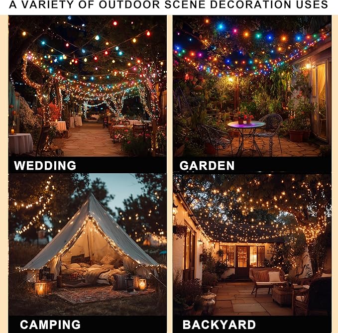 Dazzle Bright Color Changing Christmas Lights, 66FT 200LED Warm White & Multi-Colored Waterproof String Lights with Remote 11 Modes, Christmas Decorations for Outdoor Indoor Tree Party Garden Holiday