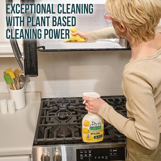 Mean Green Non-Concentrated Ready-to-Use Multi-Purpose Cleaner, Citrus & Green Tea, 32 Ounce 3ct