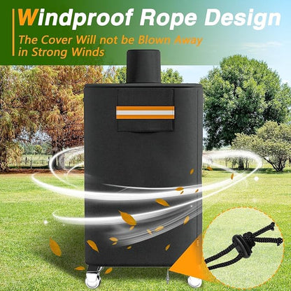 EVRBUL Wood Pellet Smoker Cover Fits for Pit Boss Copperhead Sportsman 5 7 Series, Vertical Smoker Cover Fits for PBV5PW1, PBV5P1, PBV7P1, PB5000SP, PB7000SP,PBV4PS1, PBV4PS2, PBV4NX,Heavy Duty 420D