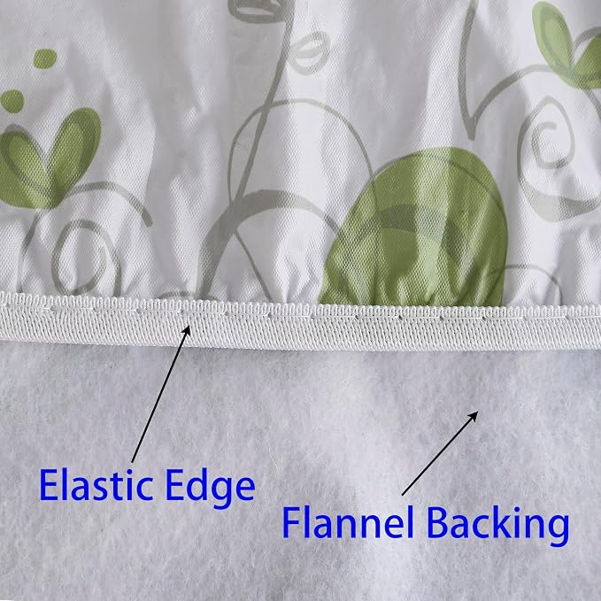 Walrus Round Vinyl Fitted Tablecloth with Flannel Backing Elastic Edge Design Table Cover Waterproof Oil-Proof PVC Table Cloth Stain-Resistant Best for 57"-66" Round