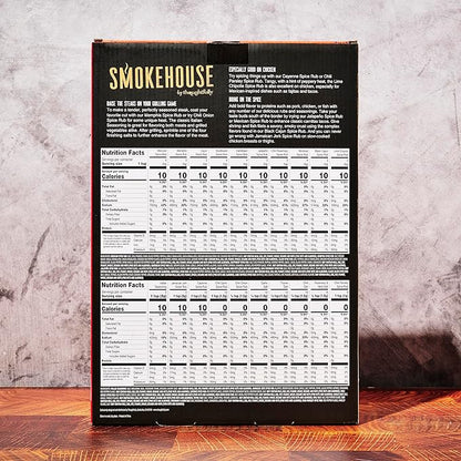 Smokehouse by Thoughtfully, Gourmet Ultimate Grilling Spice Set with Birthday Wrap, Includes 20 BBQ Seasonings & Rubs Like Chili Garlic, Italian, and Cajun, Gift for Him, Dad, or Grill Lovers