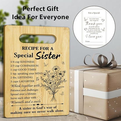 Gifts for Sister, Ricepe Bamboo Cutting Board, Charcuterie Board for Kitchen Decor, Birthday Christmas Gift For Sister, Sister in Law -11