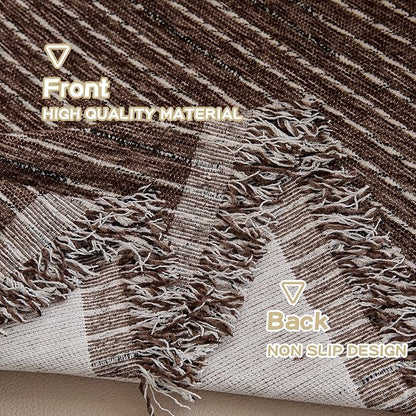 MYSKY HOME Oversized Armchair Couch Cover for 1 Cushion Couch, Washable Sofa Protector, Chair Couch Covers Sofa Covers Sofa Throws Sofa Slipcovers Futon Cover for Pet, Kid, 71"X91", Deep Chocolate