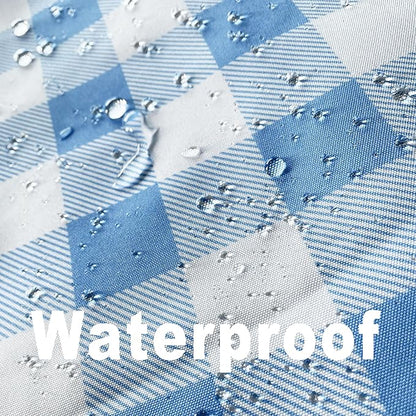 Classic Gingham Tablecloth Fabric - Oblong 58x120 Water Resistant Chequered Pattern Table Cloth for Indoor/Outdoor Use - Tabletop Cover for Birthday, Picnics, Gardens, and Parties
