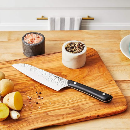Kai PRO 7" Santoku Knife | Hand Sharpened All Purpose Knife, Japanese AUS6M Stainless Steel Blade, Full-Tang POM Handle
