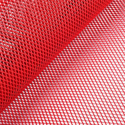 AggAuto Universal 40"x13" Car Grill Mesh 4x8mm Rhombic Hole Red | Aluminum Alloy Automotive Grille Insert Bumper, One of the Most Multifunctional Shape Grids 100x33cm