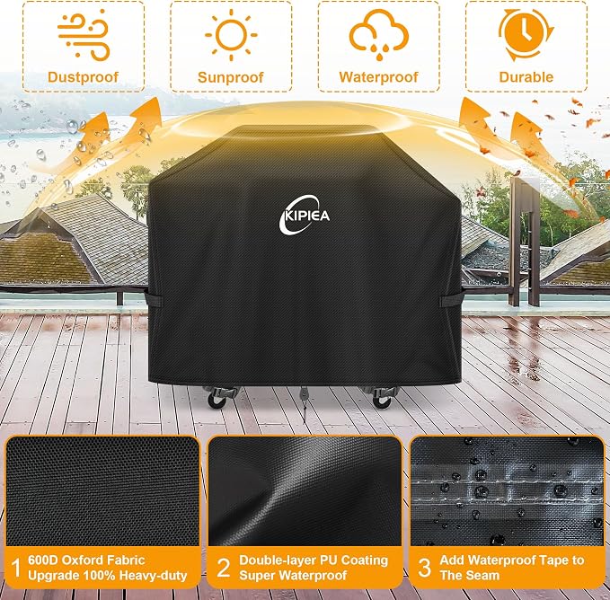 600D Heavy Duty Pellet Grill Cover for Camp Chef Woodwind Pro 24 & Woodwind 24, Waterproof Wood Pellet Smoker Cover with Windproof Buckles, UV Resistant, No Tear, No Fading