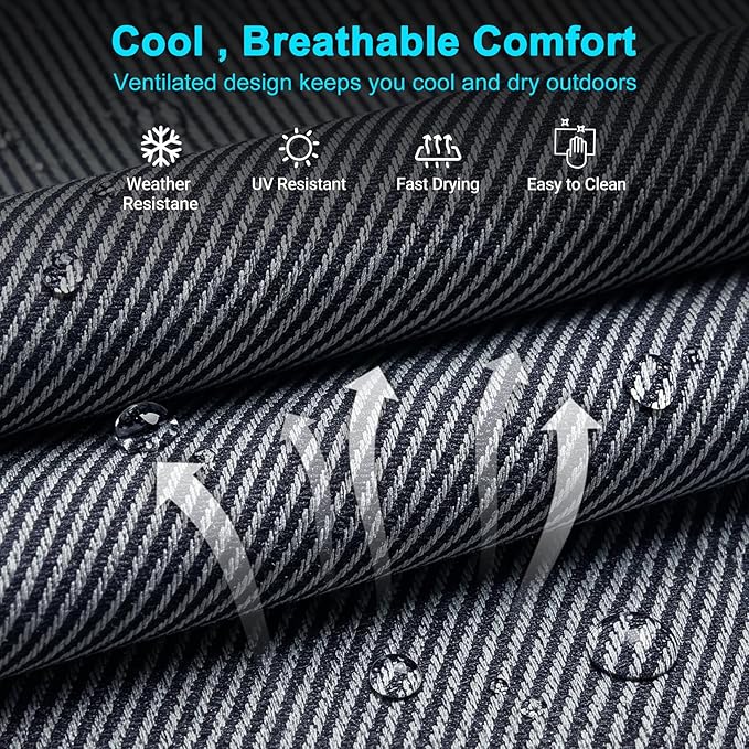 ABORON 2PK Heavy Duty Tanning Chair, 5-Gear Outdoor Folding Chaise Lounge Chair with Cushion,Portable Beach Lounge Chair for Outdoor Sunbathing Patio Pool Lawn Deck Poolside
