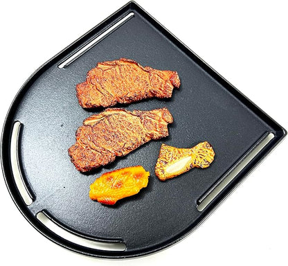 DC125 Cast Iron Half Grill Griddle Replacement for Coleman Roadtrip Swaptop Grills LX LXE LXX, Non-Stick Flat Grill Cooking Griddle Pan Accessories, 1 Pack