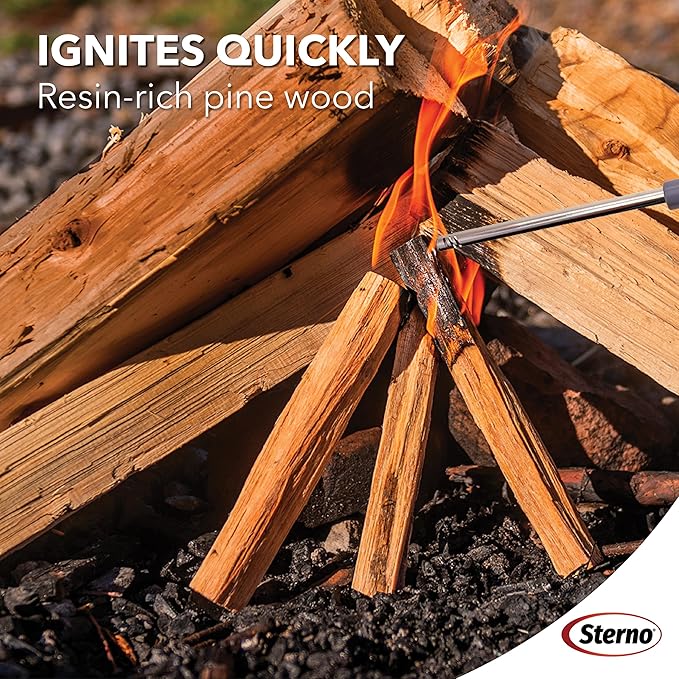 Sterno Fatwood Fire Starter Sticks, 10 lb — All‑Natural Resin‑Rich Pine Wood, Easy to Light, Indoor/Outdoor, Weather Resistant, Sustainably Sourced
