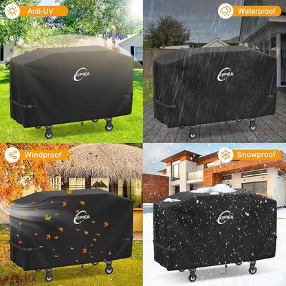 Kipiea Griddle Cover for Blackstone 28" Griddle with Hood, Heavy Duty Tear & Fade Resistant and Waterproof Flat Top Grill Cover for Blackstone 5483 with Buckles and Drawstrings