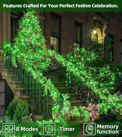 QUHUATU 750 LED 246FT Christmas Lights Outdoor, Super Long Waterproof Christmas String Lights with 8 Modes, Christmastree Lights with Timer Memory for Fence Garden Xmas Wedding Party DecorGreen
