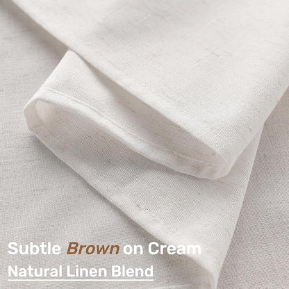 Cream Champagne Tablecloth for Rectangle Tables Ivory White Slub Textured Dining Table Cover Wedding Birthday Parties Linen Tablecloths Farmhouse Modern Neutral Fabric Table Cloth 60x104 Inch