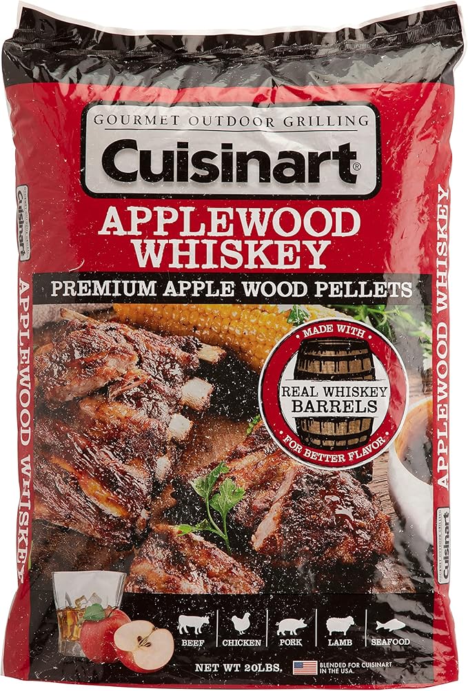 Cuisinart Premium Applewood Whiskey BBQ Smoking Pellets - 20 lb Bag