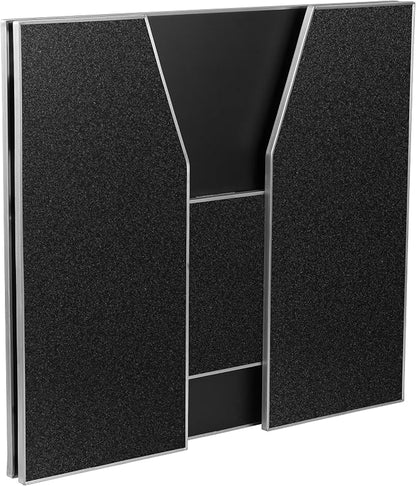 Flash Furniture Amara 4' Black Marble Laminate Foldable Bar - Portable Event Bar