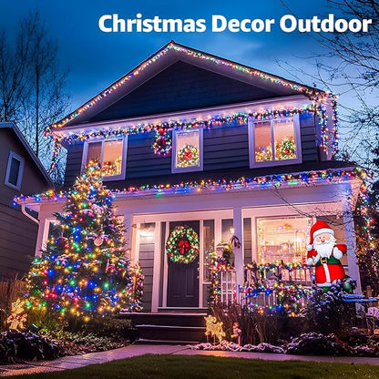 328FT 1000 LED Christmas Lights Outdoor Waterproof, Timer & Memory Function, 8 Modes Multicolor String Lights Plug in Twinkle Lights for Xmas Tree Holiday Garden Indoor Party Decor