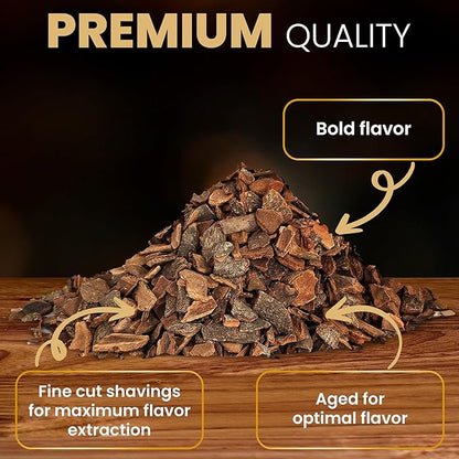 Cinnamon Wood Chips for Cocktail Smoker; Smoked Whiskey/Bourbon/Old Fashioned Drinks - Extra Fine Sawdust Shavings for Cocktail Smoking Guns, Smoke Box, BBQ - 5oz Gift Bag & Spoon By G&J's Finest
