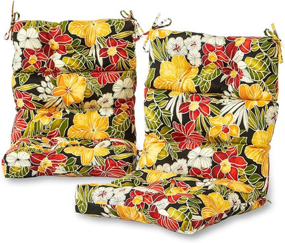 Greendale Home Fashions Outdoor 44x22-inch High Back Chair Cushions (Set of 2), Aloha