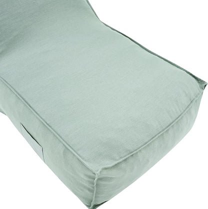 Christopher Knight Home Venny 48" L Outdoor Bean Bag Chair Set of 2, Fabric Bean Bag Chair for Adults and Kids, Indoor/Outdoor Sun Lounger, Patio Lounge Chair Set of 2, Mint