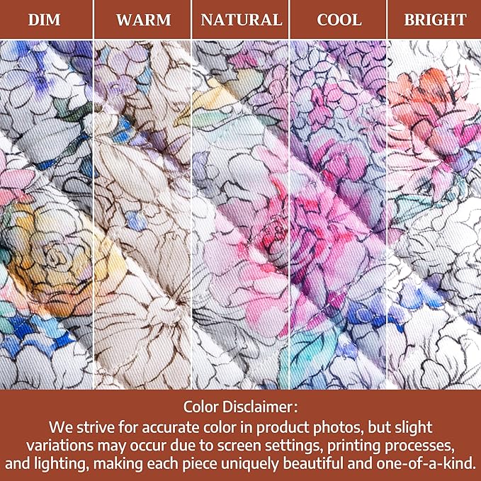 Maison d' Hermine 100% Cotton Oven Mitt & Pot Holder Set (7.5"x13" & 8"x8") Heat Resistant BBQ Cooking Gloves with Loop Baking Grilling Kitchen Hotel Home Farmhouse Spring Summer (Floral Love)