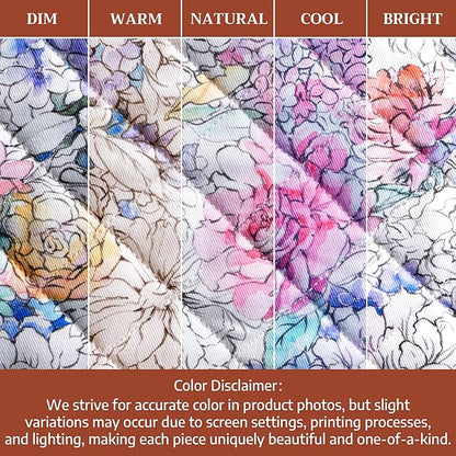 Maison d' Hermine 100% Cotton Oven Mitt & Pot Holder Set (7.5"x13" & 8"x8") Heat Resistant BBQ Cooking Gloves with Loop Baking Grilling Kitchen Hotel Home Farmhouse Spring Summer (Floral Love)