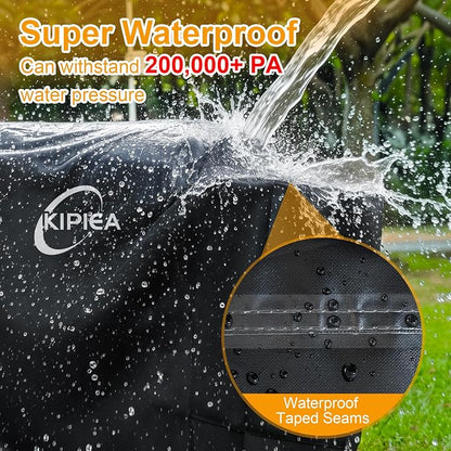 600D Pellet Grill Cover for Weber Searwood XL 600 & Smoque XL, Waterproof BBQ Smoker Cover, UV Resistant, No Tear, No Fading