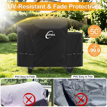 600D Pellet Grill Cover for Pit Boss Navigator 850/1300, Competition 1250, Waterproof BBQ Smoker Cover, UV Resistant, No Tear, No Fading