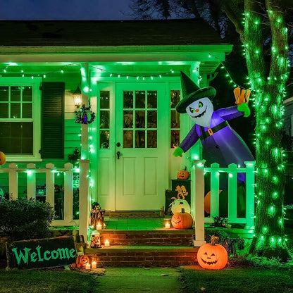 JMEXSUSS 200 LED Halloween Lights Outdoor, 66ft Green String Lights Plug in | Connectable, 8 Modes, Waterproof Green Lights for Halloween Outside Indoor Tree Patio Garden Yard Fence Rail Christmas Decor