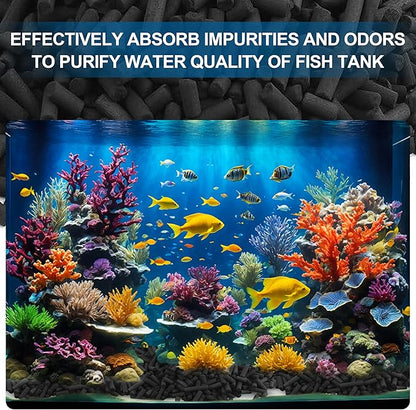6.6 lbs Bulk Carbon Charcoal Filter Media Pellets for Aquarium Fish Tank Koi Reef Filter