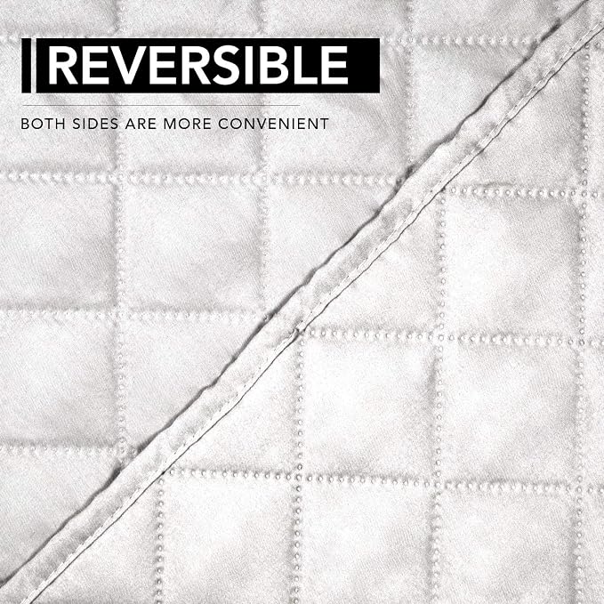 Easy-Going Reversible Couch Cover, Oversized Recliner, White/White | Machine Washable Slipcover For Dogs, Water Resistant Furniture Mat For Living Room, Non-Slip Sofa Cover, Pet Friendly