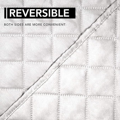 Easy-Going Reversible Couch Cover, Oversized Recliner, White/White | Machine Washable Slipcover For Dogs, Water Resistant Furniture Mat For Living Room, Non-Slip Sofa Cover, Pet Friendly