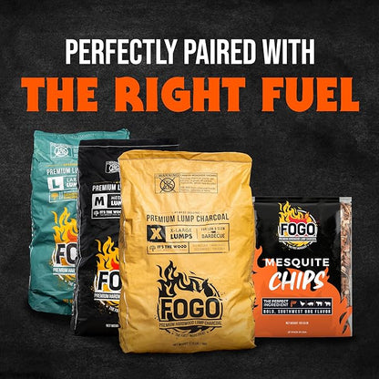 FOGO Mesquite Wood Chips for Grilling and Smoking, Bold Southwest BBQ Flavor for Charcoal and Gas Grills, Made in USA, 1.4 lb Bag, 6-Pack