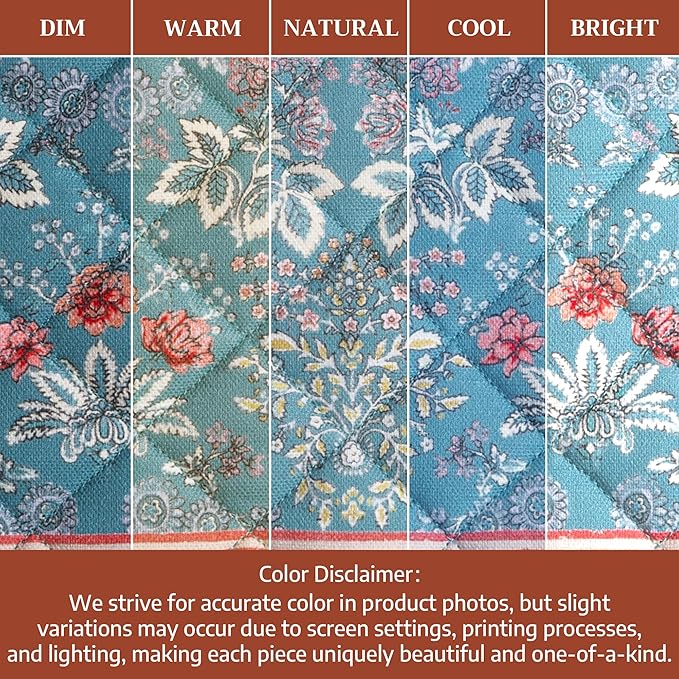 Maison d' Hermine Pot Holders 100% Cotton Heat Resistant Potholders 8" x 8" Hot Pads with Loop BBQ Cooking Baking Hotel Farmhouse Kitchen Handling Hot Pans Spring Summer (Pack of 2, Marquise)
