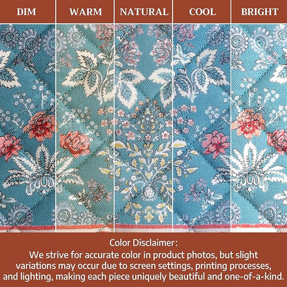 Maison d' Hermine Pot Holders 100% Cotton Heat Resistant Potholders 8" x 8" Hot Pads with Loop BBQ Cooking Baking Hotel Farmhouse Kitchen Handling Hot Pans Spring Summer (Pack of 2, Marquise)