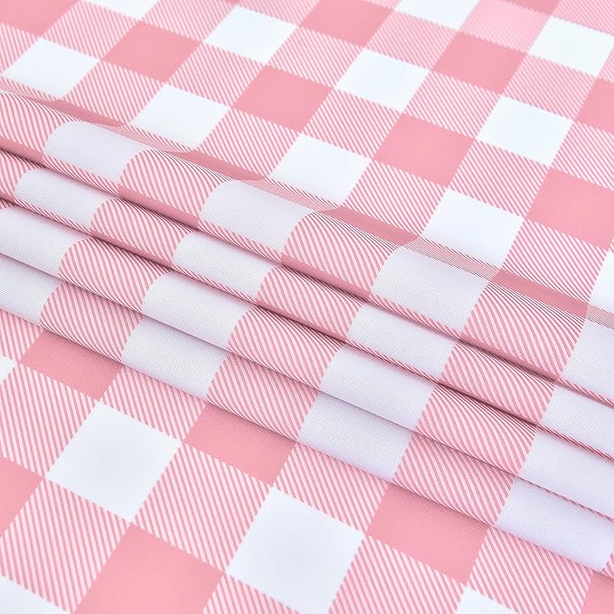 Classic Gingham Buffalo Tablecloth Fabric - Oblong 90x156 Inch Water Proof Checkered Table Cloth for Indoor Outdoor - Table Cover for Birthday, Picnics, BBQs, and Parties