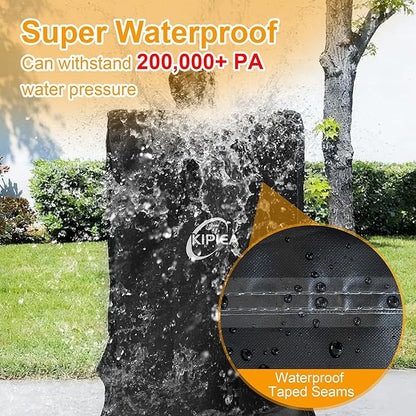 Kipiea 600D Heavy Duty Vertical Smoker Cover for Pit Boss 3/4 / 5/7 Series, Waterproof Pellet Grill Cover with Windproof Buckles, UV Resistant, No Tear, No Fading
