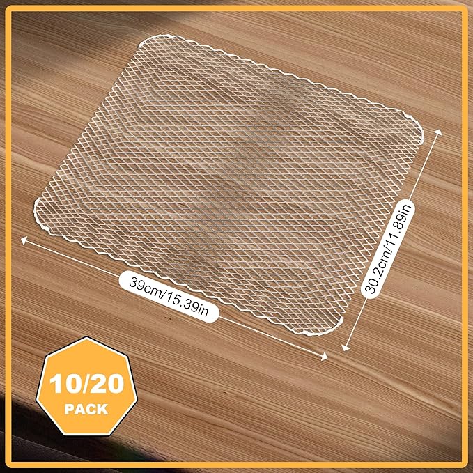 Grill Topper Set of 20,16x12 Disposable Grill Topper,Non-Stick Aluminum Grilling Mats for Outdoor, Easy to Clean Disposable Liners for Outdoor Smoker